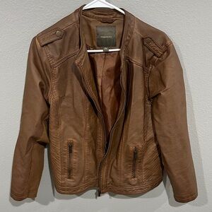 Maurices Tan Leather Jacket for Women